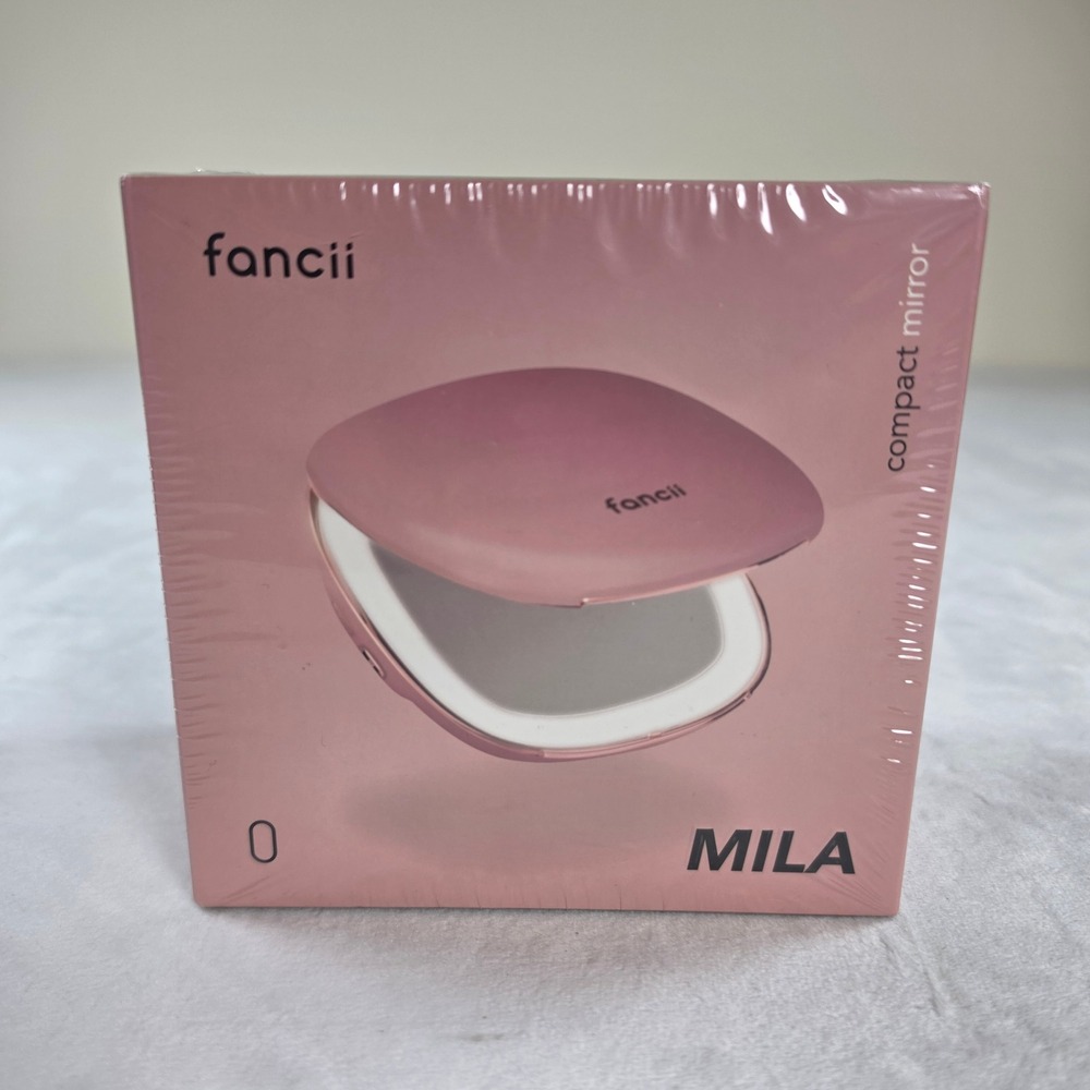 Fancii MILA Compact Mirror Rose Gold LED Lighted 1x 10x Magnification